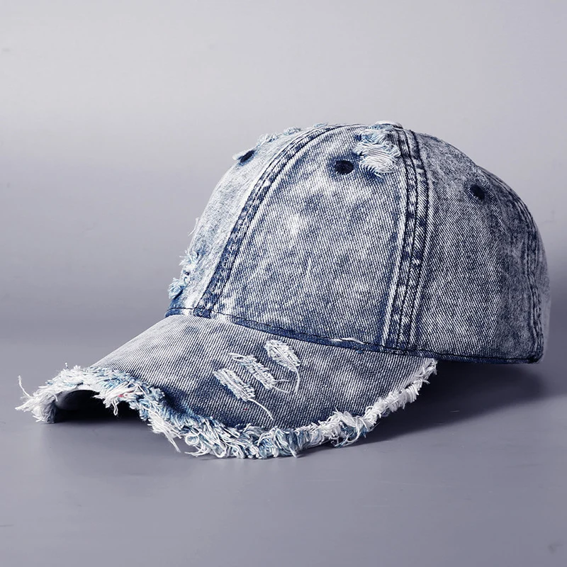 Herren Baseballkappe im Used-Look aus Vintage-Denim Skanto