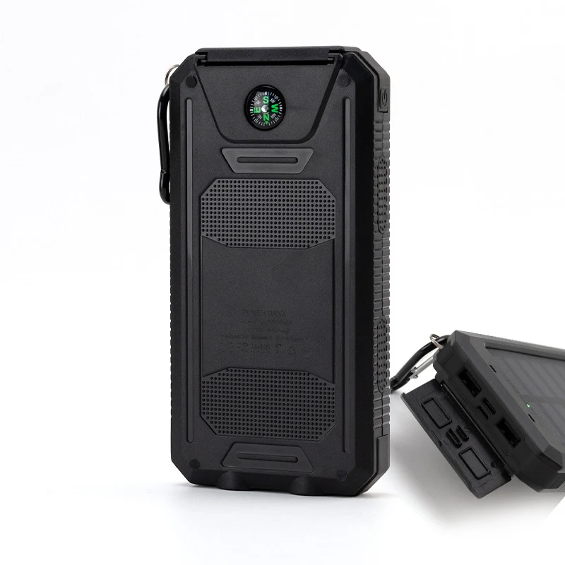 Solarbetriebene Powerbank mit robustem Gehäuse und integrierter LED-Beleuchtung Skanto