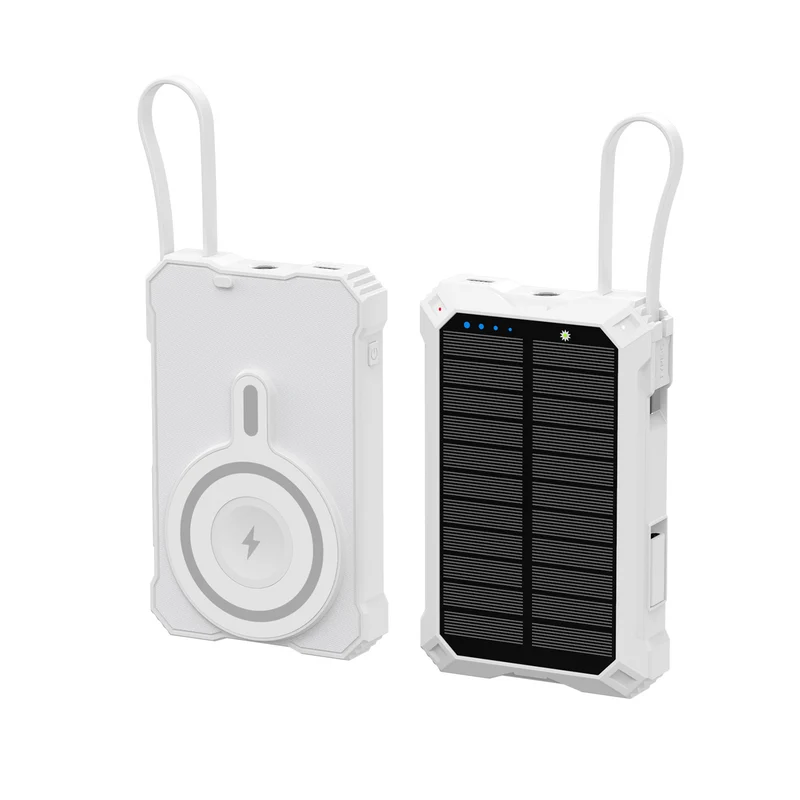 Solarbetriebene Powerbank mit kabellosem Ladegerät Skanto