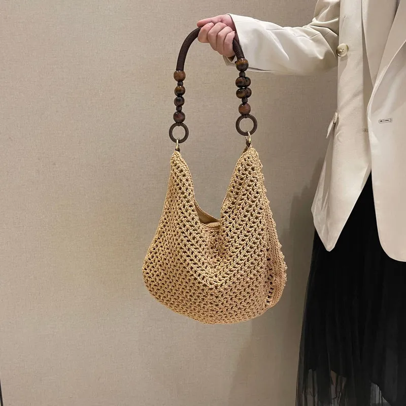 Handgeknüpfte Taschen mit Holzgriff Skanto