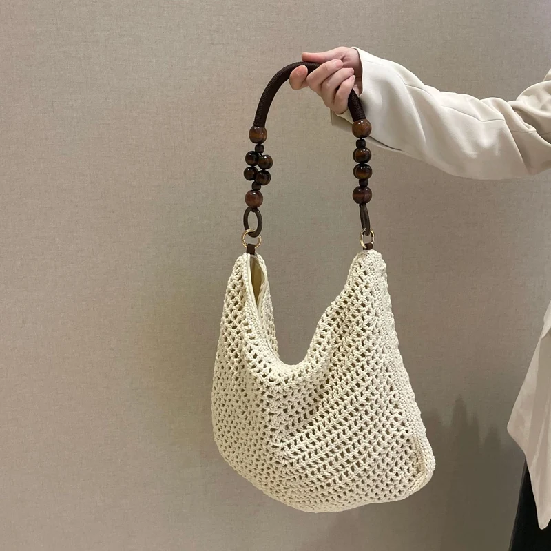 Handgeknüpfte Taschen mit Holzgriff Skanto