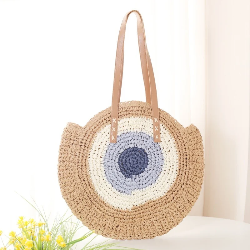 Runde Strohtasche Skanto