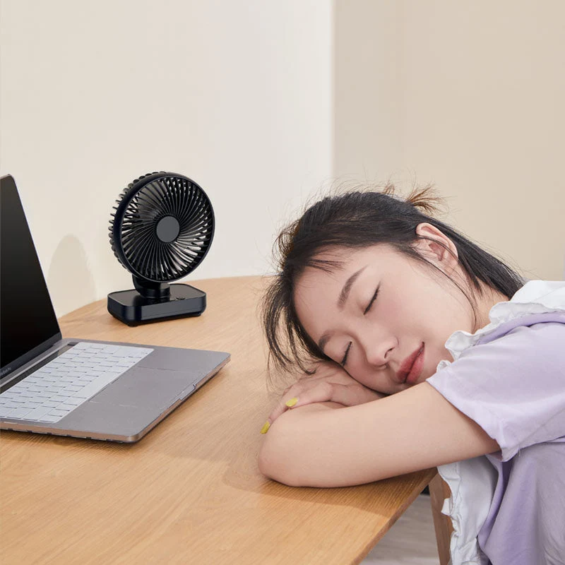 Tragbarer, wiederaufladbarer USB-Schreibtischventilator mit 4 Geschwindigkeiten | Skanto