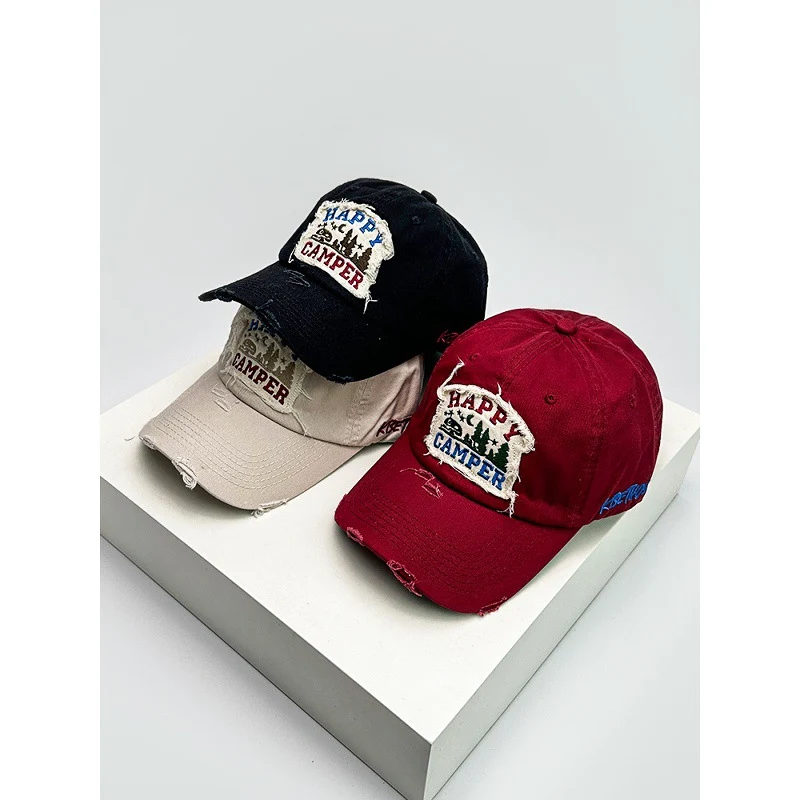 Herren Distressed Bestickte Campingkappe Skanto