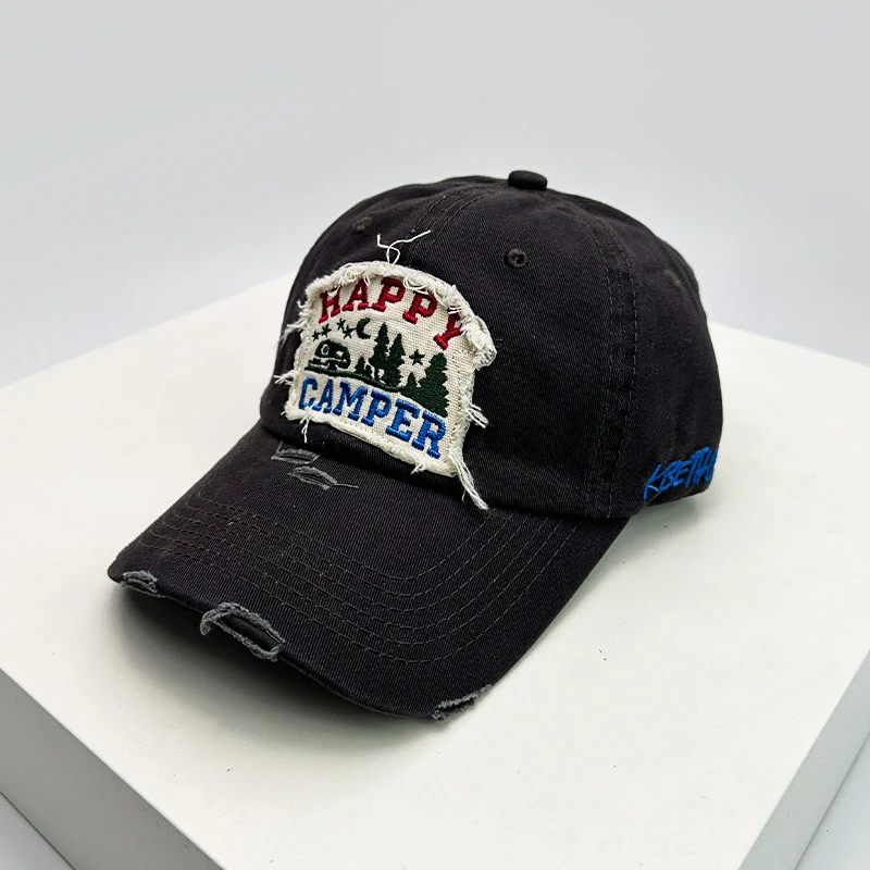 Herren Distressed Bestickte Campingkappe Skanto