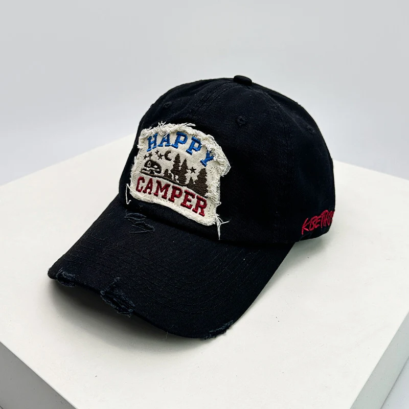 Herren Distressed Bestickte Campingkappe Skanto