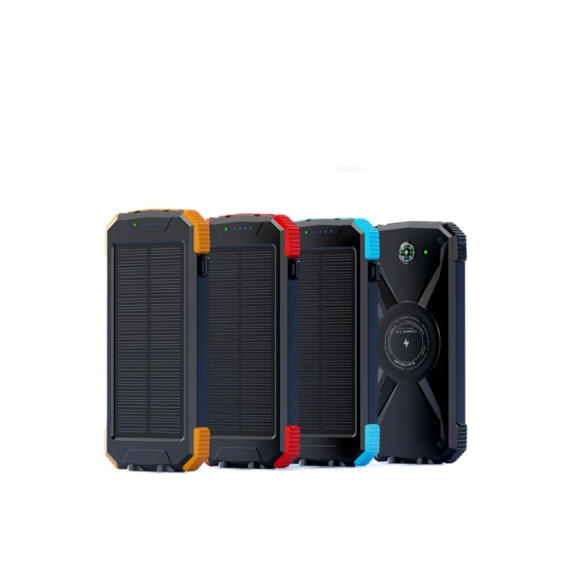 Solar-Powerbank mit integriertem Kompass und LED-Licht Skanto