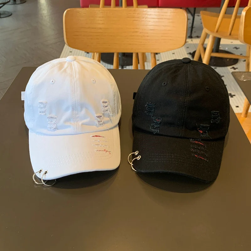 Unisex Distressed Baumwoll-Baseballkappe, verstellbar Skanto