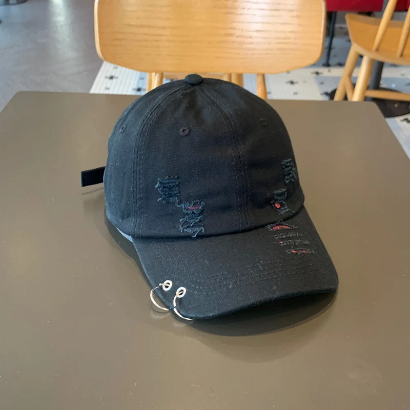 Unisex Distressed Baumwoll-Baseballkappe, verstellbar Skanto
