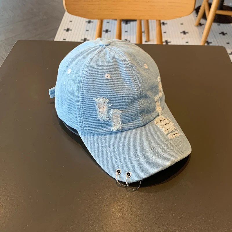 Unisex Distressed Baumwoll-Baseballkappe, verstellbar Skanto