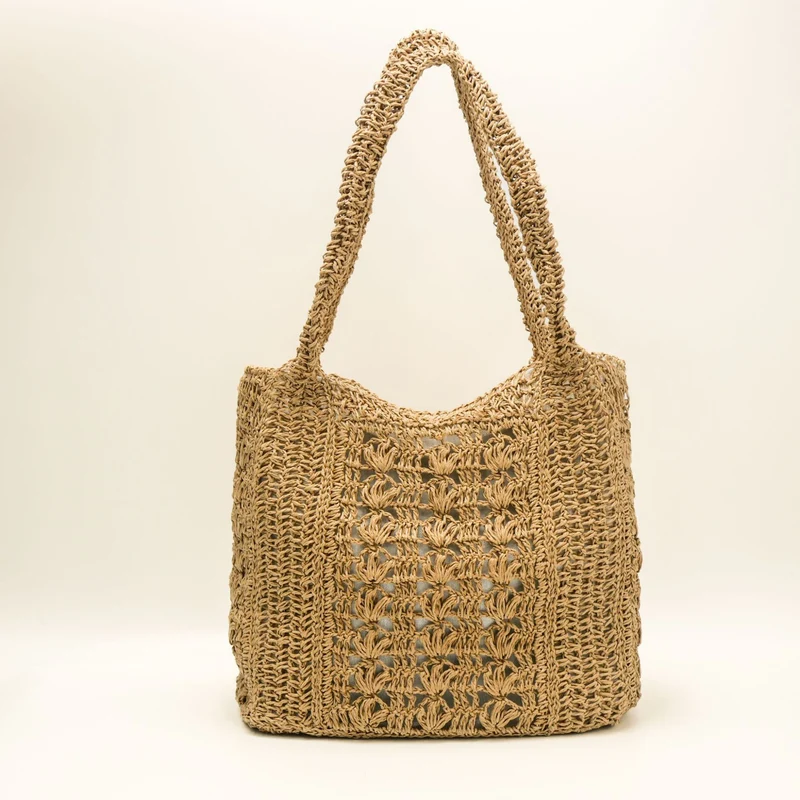 Handtasche im Boho-Stil aus geflochtenem Naturmaterial Skanto