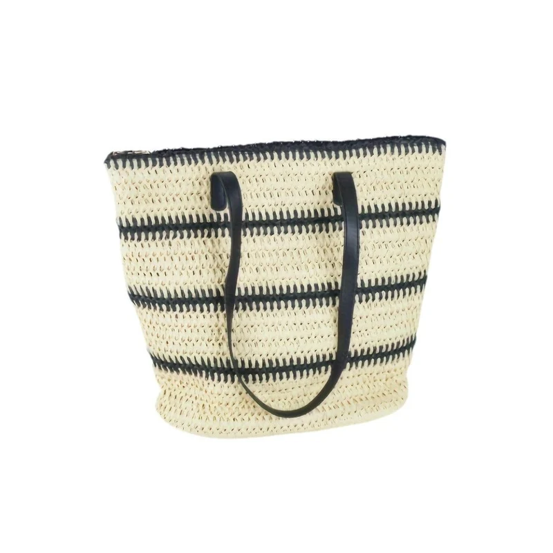 Geräumige Strandtasche aus geflochtenem Naturmaterial Skanto