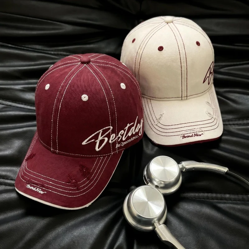 Herren lässige Baumwoll-Baseballkappe im Used-Look Skanto