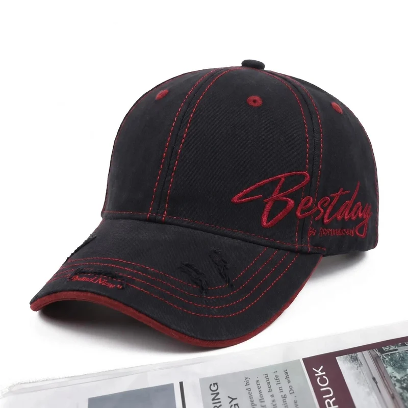 Herren lässige Baumwoll-Baseballkappe im Used-Look Skanto
