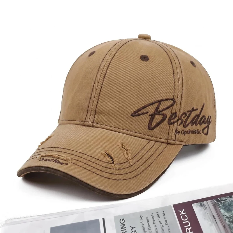 Herren lässige Baumwoll-Baseballkappe im Used-Look Skanto