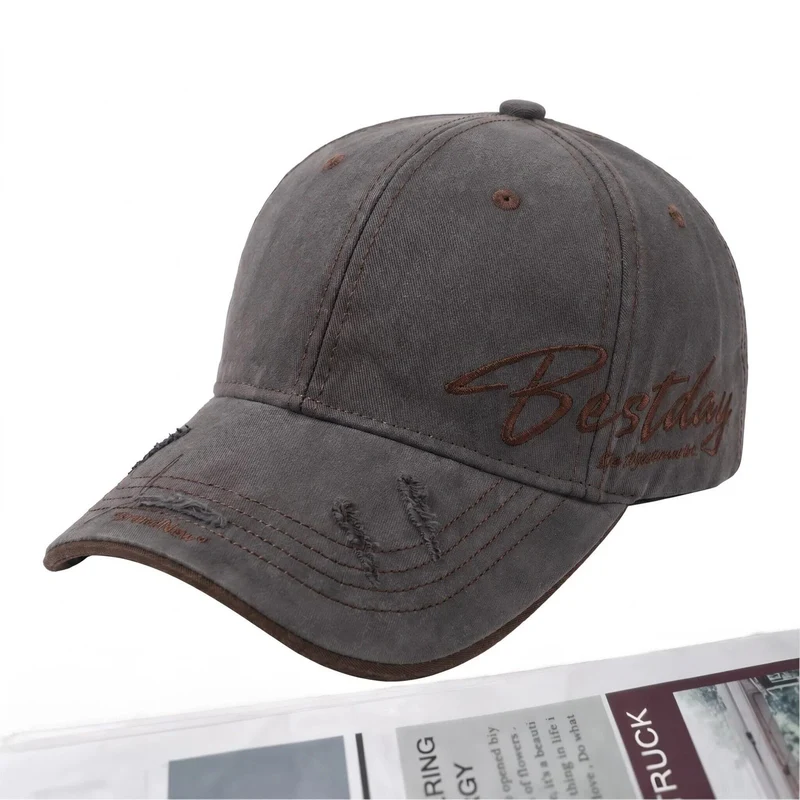 Herren lässige Baumwoll-Baseballkappe im Used-Look Skanto