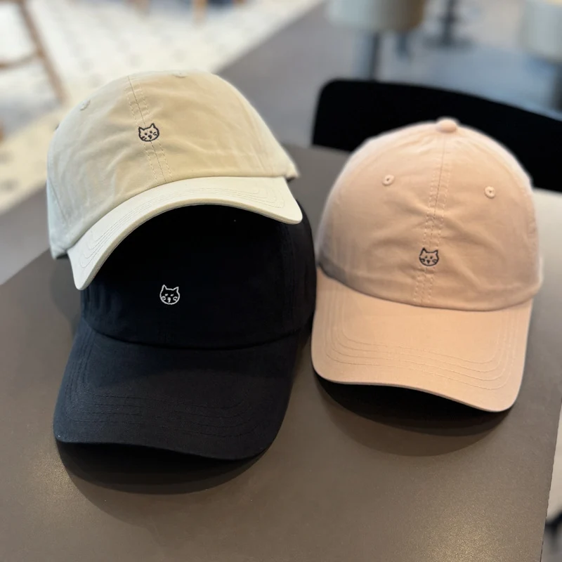Unisex Baseballkappen mit süßer Katzenstickerei Skanto