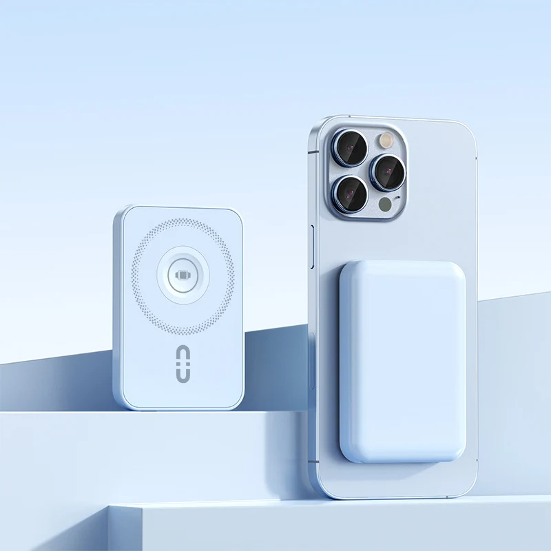 Magnetische Powerbank mit integrierter Schnellladefunktion und Snap-on-Design Skanto
