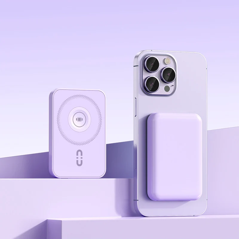 Magnetische Powerbank mit integrierter Schnellladefunktion und Snap-on-Design Skanto