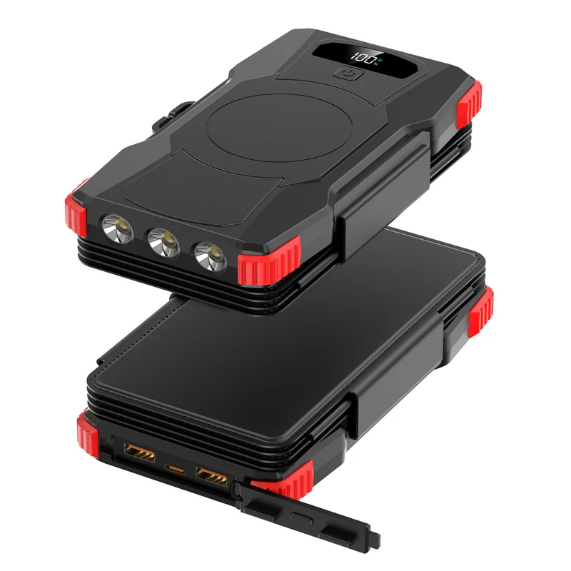 Hochleistungs-Solar-Powerbank mit integrierter LED-Beleuchtung Skanto