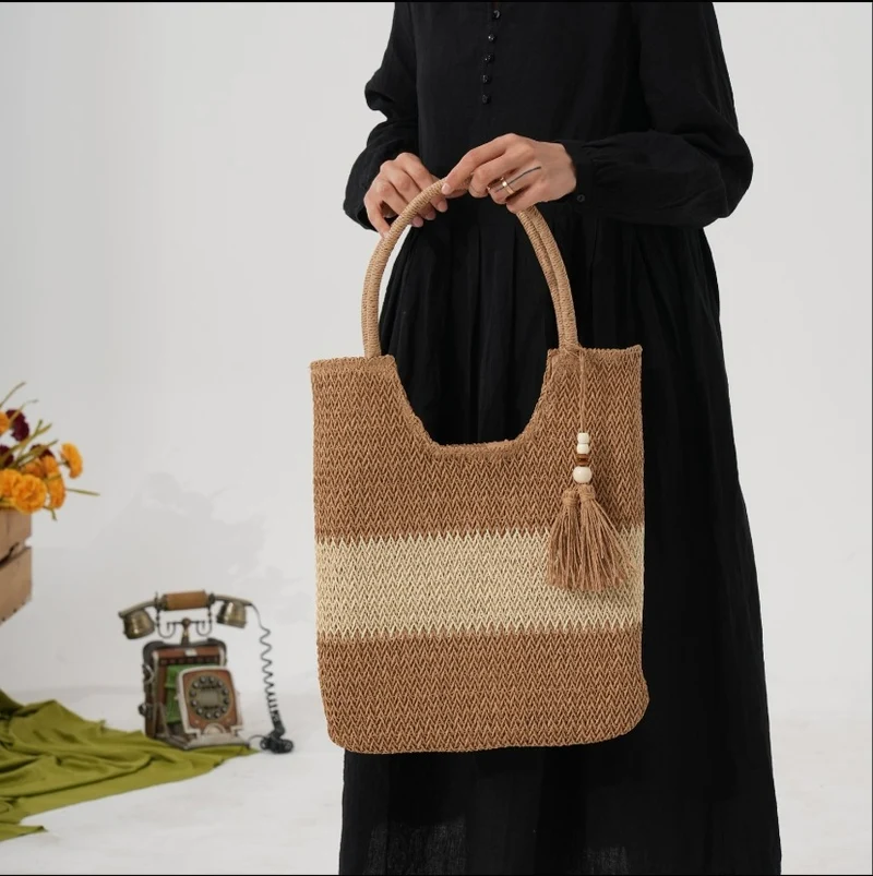 Geräumige Boho-Strandtasche Skanto