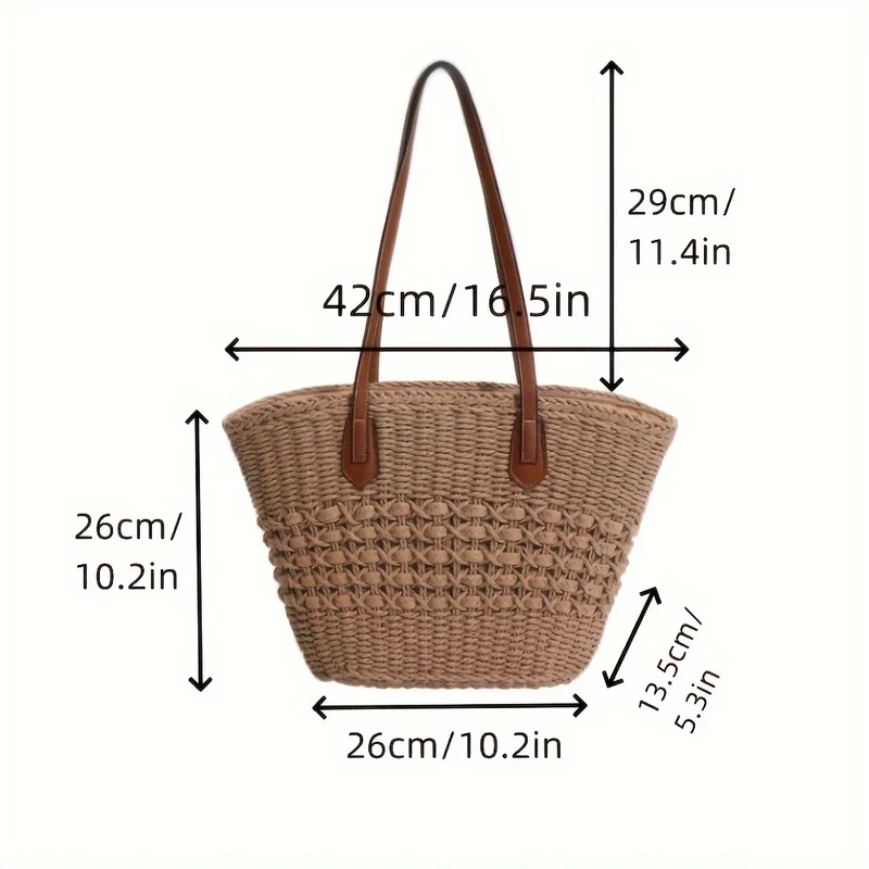 Elegante geflochtene Tragetasche Skanto