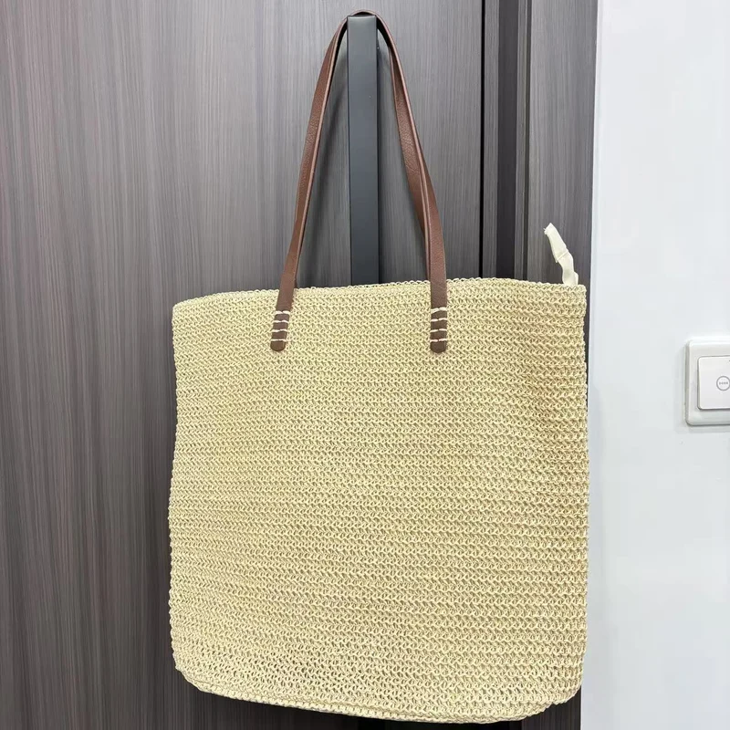 Elegante gewebte Umhängetasche mit hochwertigen Ledergriffen Skanto