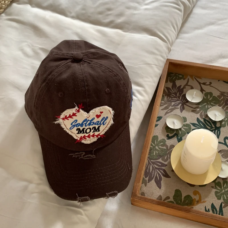 Bestickte Softball-Mama-Kappe für Damen Skanto