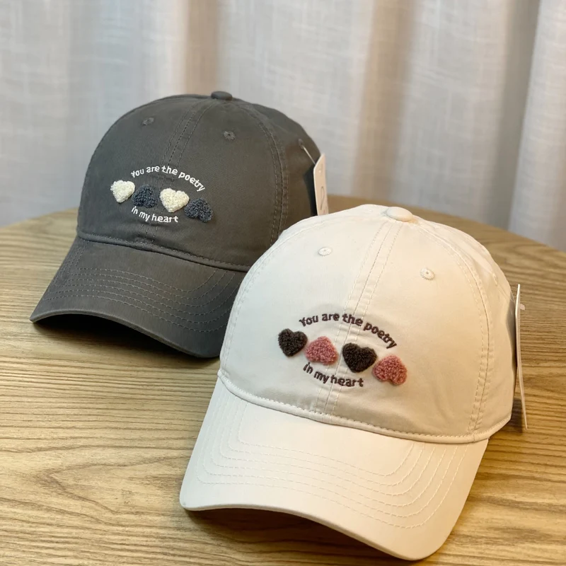 Skanto Bestickte Baseballkappe für Damen mit Herzmotiv Skanto
