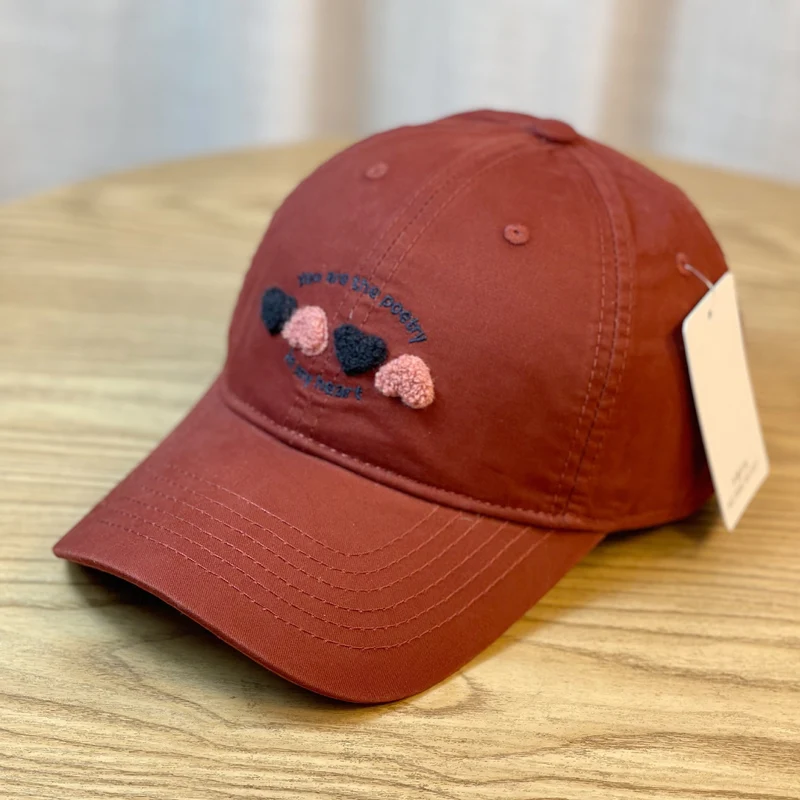 Skanto Bestickte Baseballkappe für Damen mit Herzmotiv Skanto