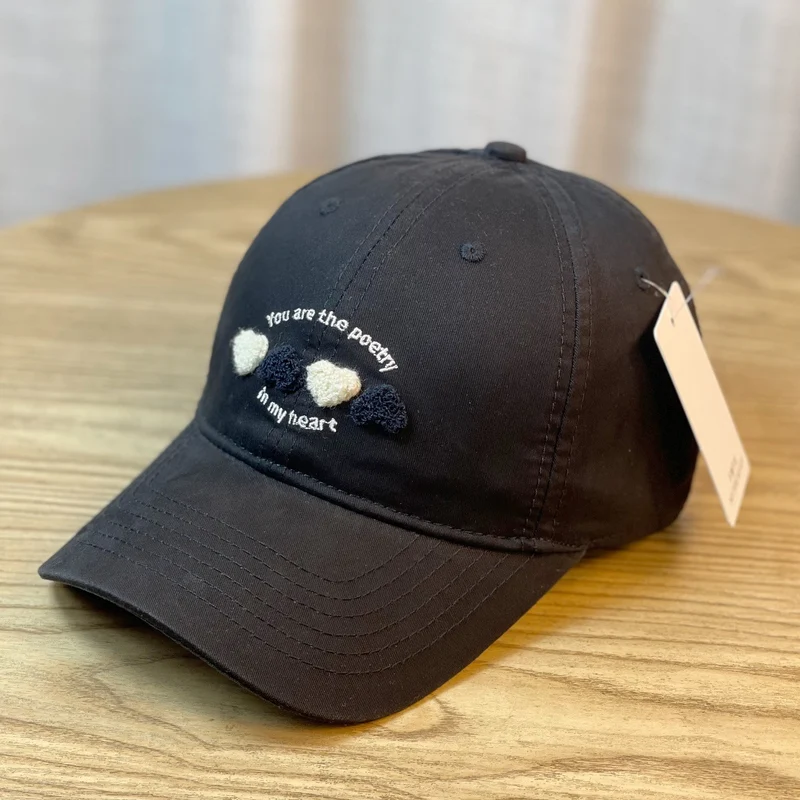 Skanto Bestickte Baseballkappe für Damen mit Herzmotiv Skanto