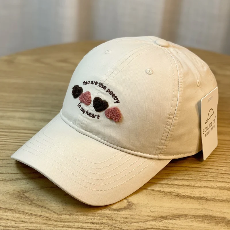 Skanto Bestickte Baseballkappe für Damen mit Herzmotiv Skanto
