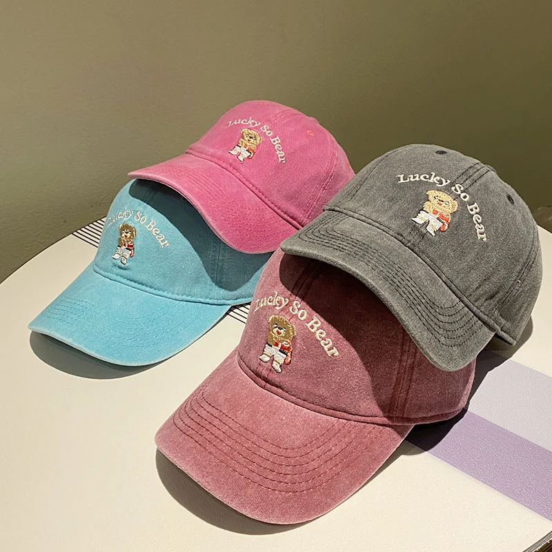 Unisex Freizeitkappe mit Bärenstickerei Skanto