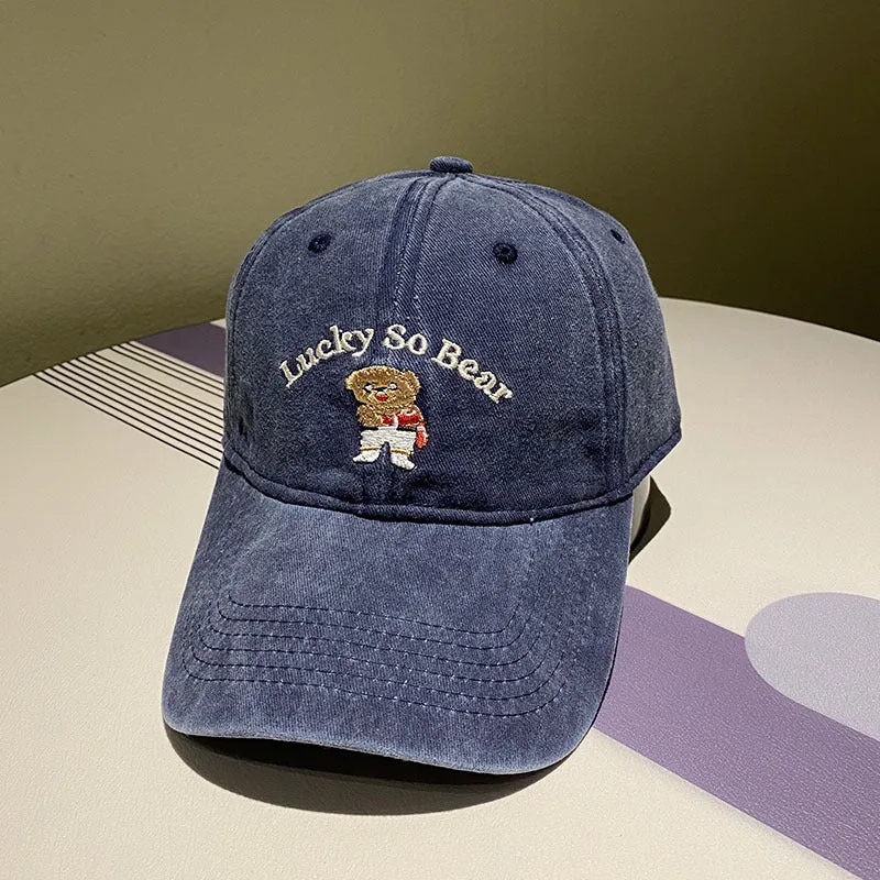 Unisex Freizeitkappe mit Bärenstickerei Skanto