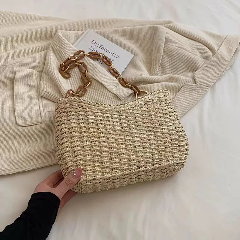 Geflochtene Handtasche aus Naturmaterial Skanto