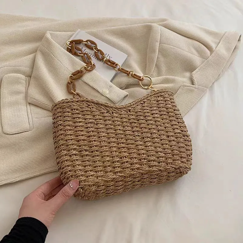 Geflochtene Handtasche aus Naturmaterial Skanto