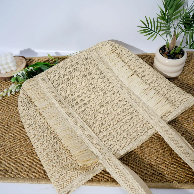 Große Basttasche im skandinavischen Naturstil Skanto