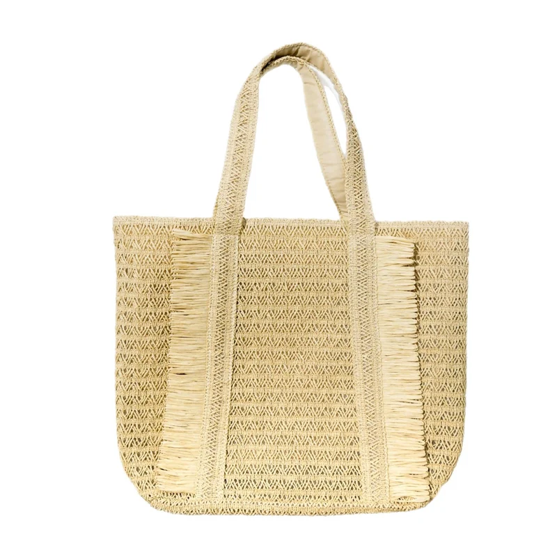 Große Basttasche im skandinavischen Naturstil Skanto