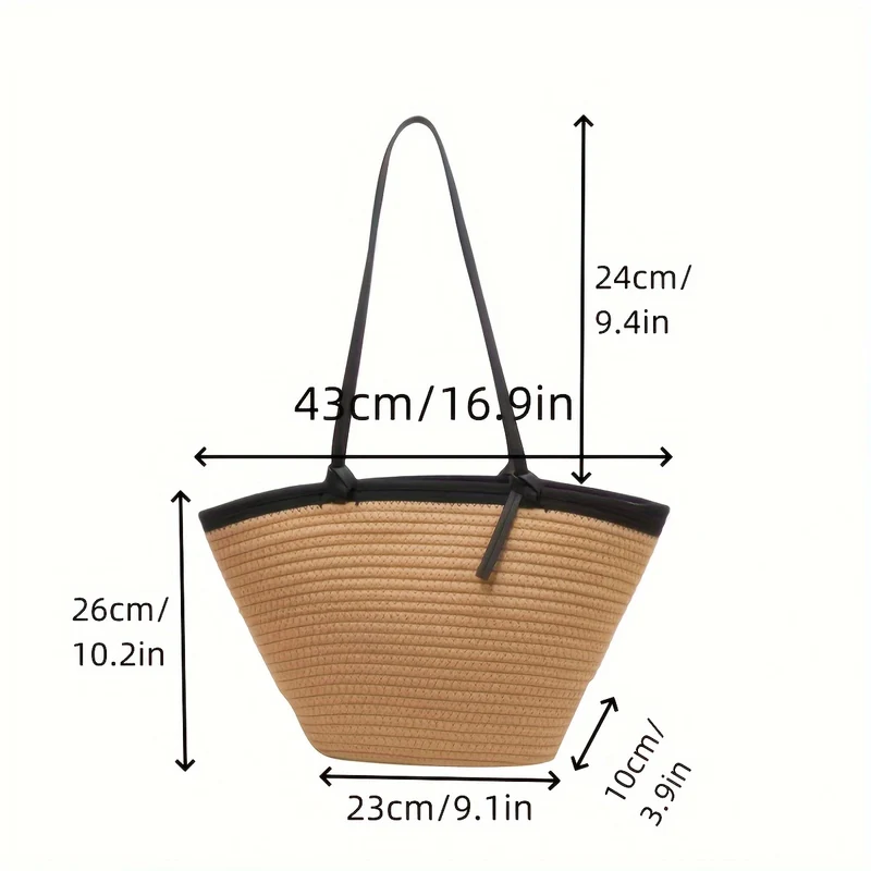 Geräumige Strandtasche aus gewebtem Material Skanto