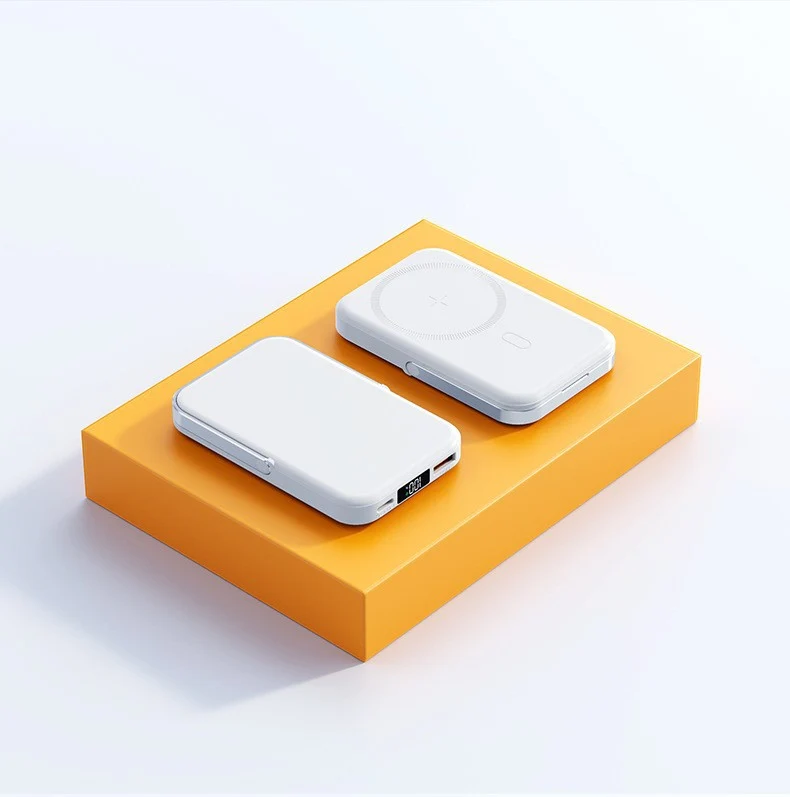 Tragbare kabellose Powerbank mit Magnetfunktion und Digitalanzeige Skanto