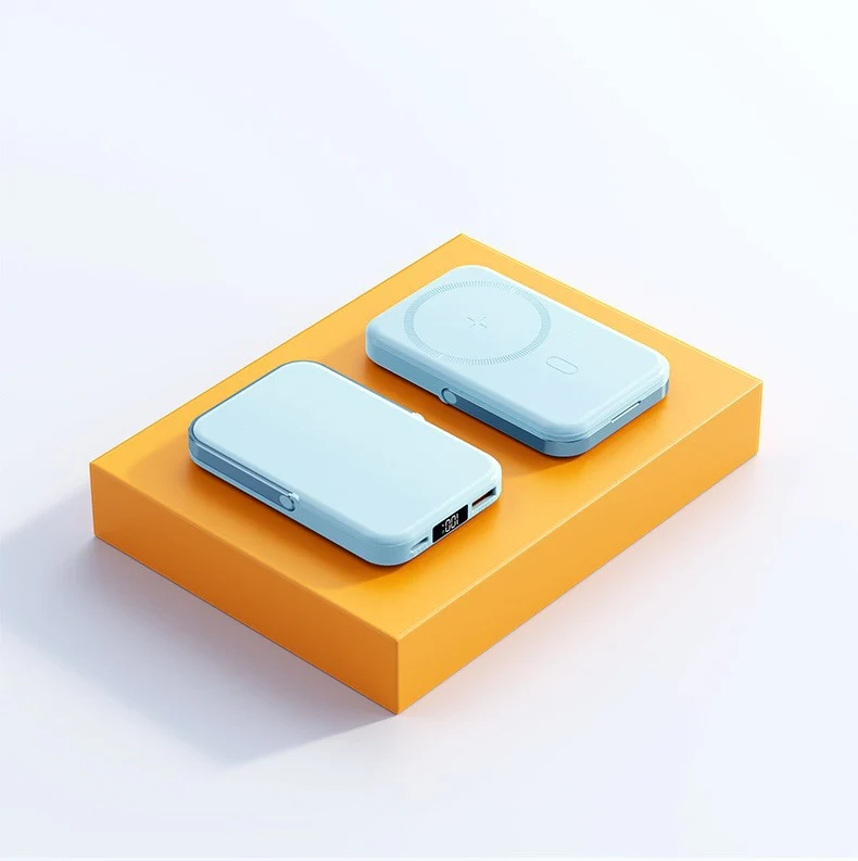 Tragbare kabellose Powerbank mit Magnetfunktion und Digitalanzeige Skanto