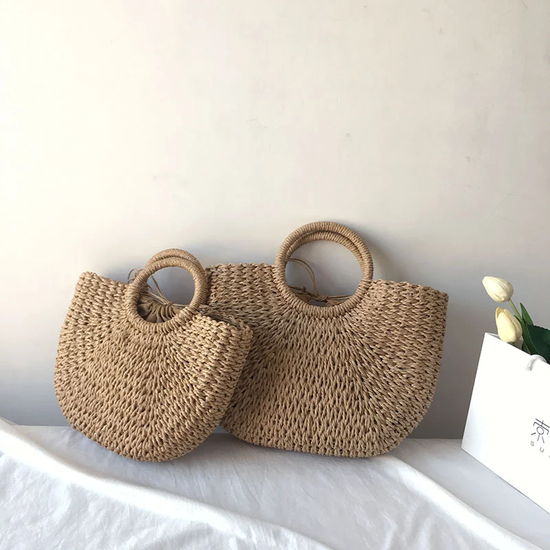 Strandtasche aus handgewebtem Naturmaterial Skanto