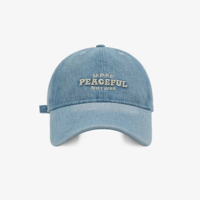 Damen Denim-Cap im Used-Look, bestickt, Skanto