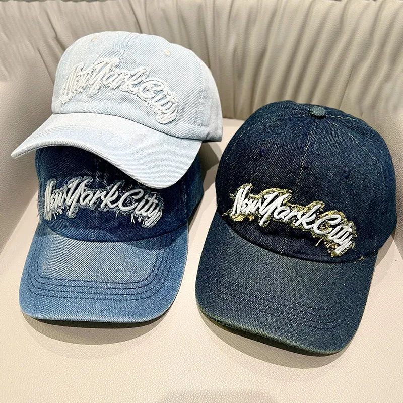 Damen Cap im Used-Look aus Jeans Skanto