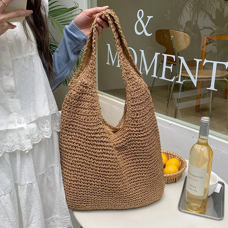 Elegante und vielseitige Strandtasche mit Ledergriffen Skanto