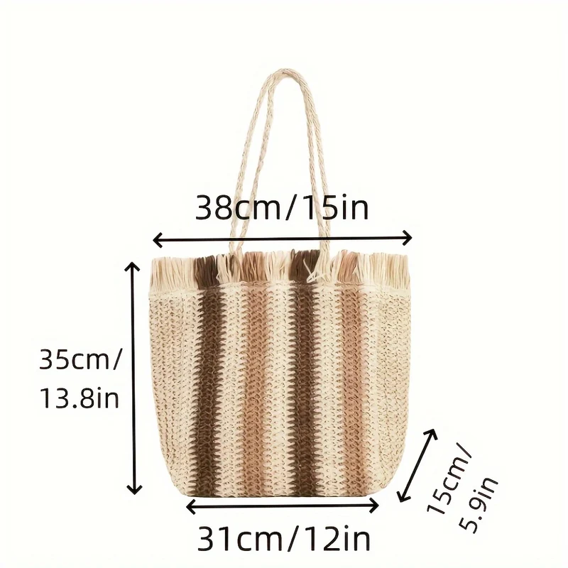 Strandtasche mit begehrtem Fransen-Design Skanto