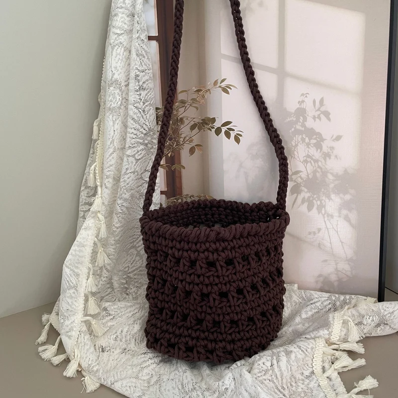 Makramee-Tragetasche im Boho-Stil Skanto