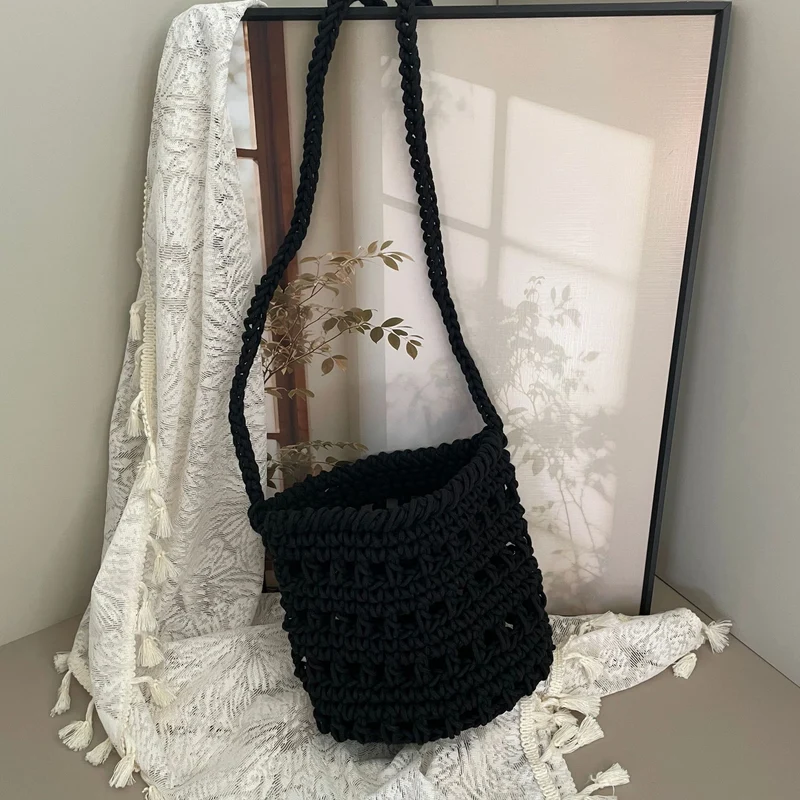 Makramee-Tragetasche im Boho-Stil Skanto