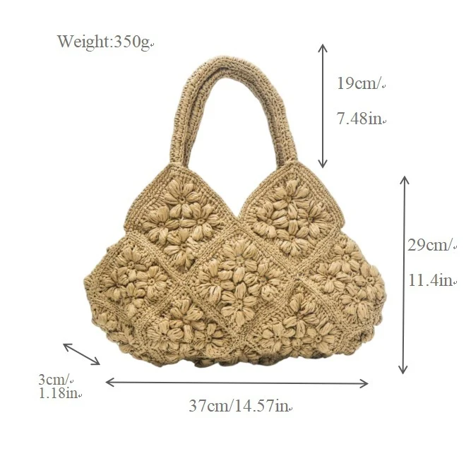 Handgefertigte Tasche mit Blumenmotiven Skanto