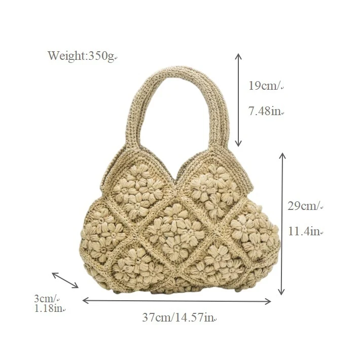 Handgefertigte Tasche mit Blumenmotiven Skanto